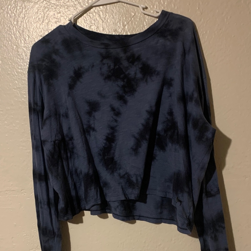 PINK Victoria's Secret Navy Tie-Dye Crop Top